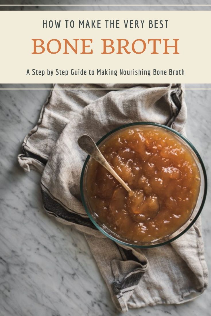 How to Make the Best Bone Broth ~ A Step by Step guide to making nourishing bone broth at home. Bone Broth has moved from culinary cornerstone to contemporary craze. Cooking up a batch of bone broth is simple. It’s bones, water, and veggies. Maybe some spices or herbs thrown in for extra flavor. But, not all ingredients are created equal. Here's everything you need to know about how to make a bone broth that will knock your socks off. #bonebroth #meatstock #broth #stockrecipe #homestead #selfreliant #selfsufficiency #homesteading #realfood #nourishingtraditions