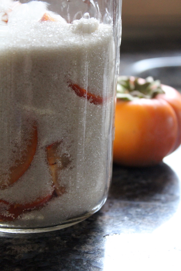 Juicing Persimmons with Sugar for Wine
