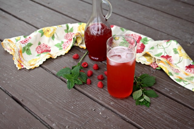 Raspberry Lemon Balm Shrub from Homespun Seasonal Living