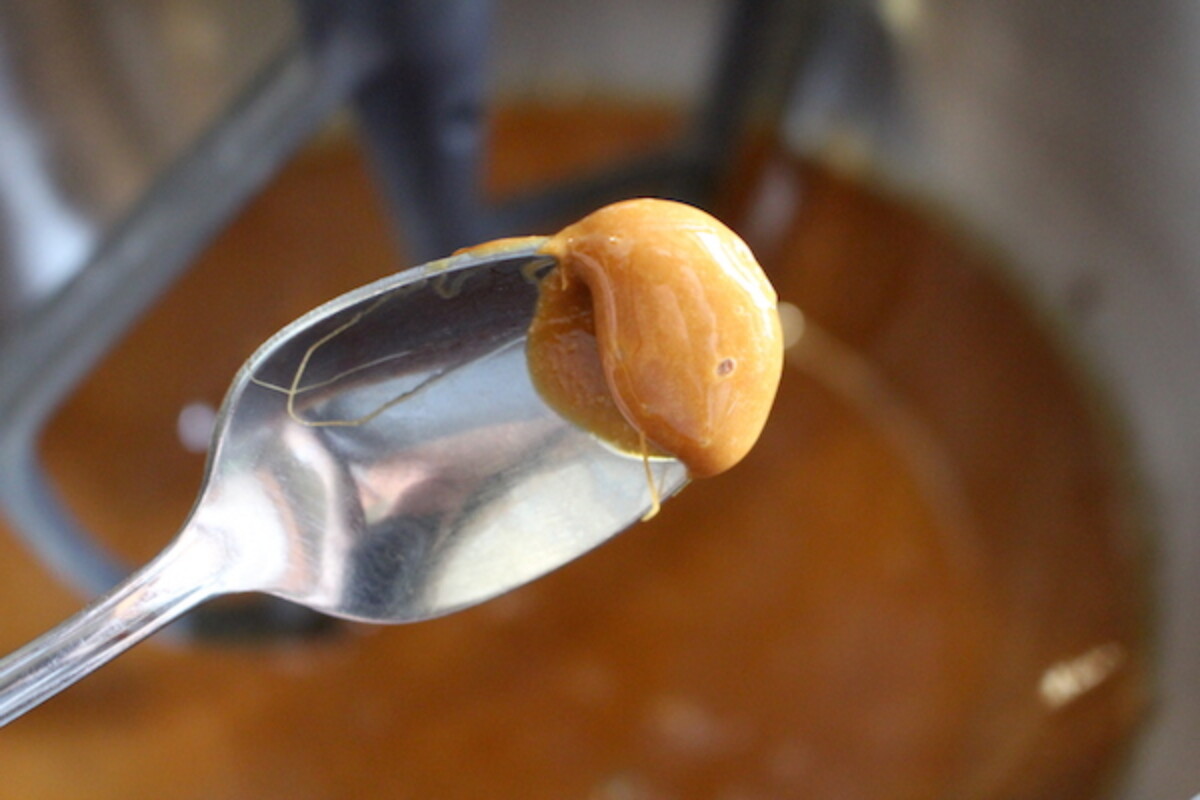 Whipping boiled cider into apple caramel (hoping for apple sugar)
