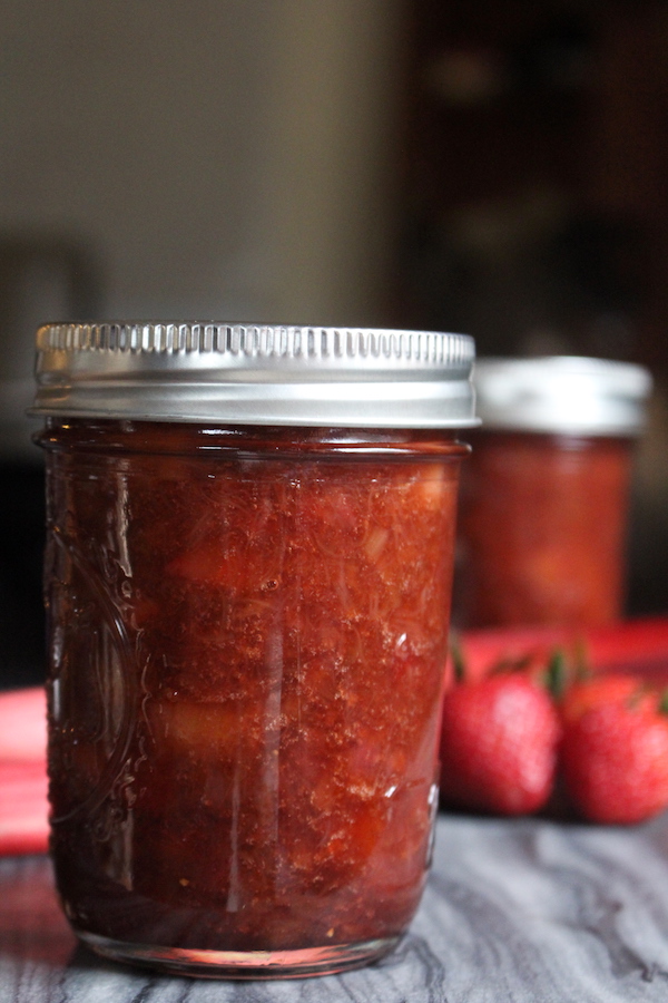 Homemade strawberry rhubarb jam