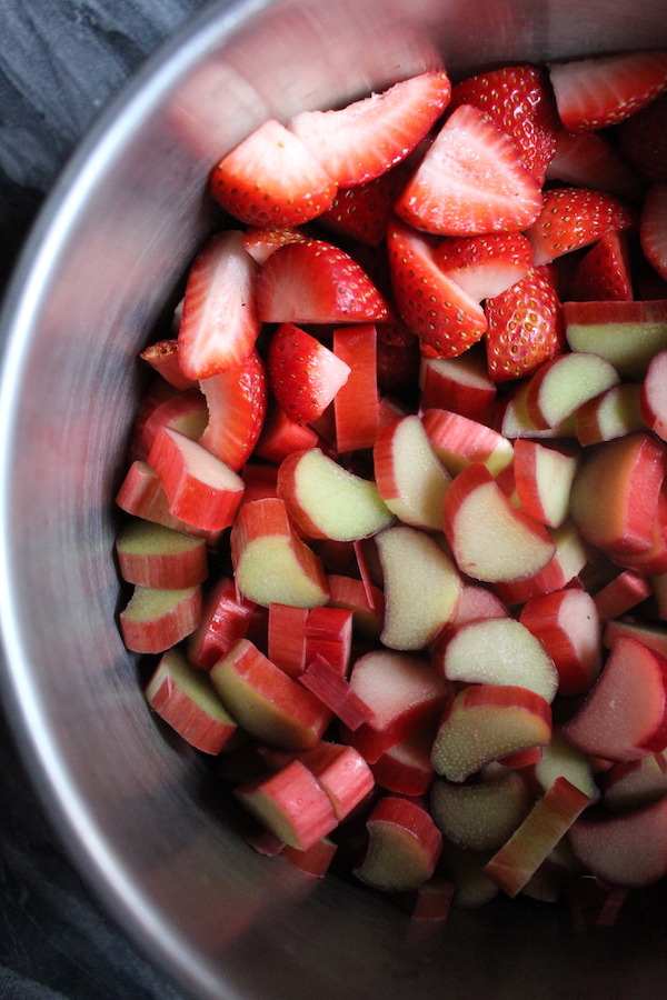 Strawberry Rhubarb Jam Ingredients
