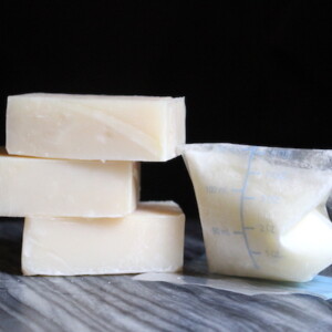 Breastmilk Soap ~ Stack of soap and breast milk