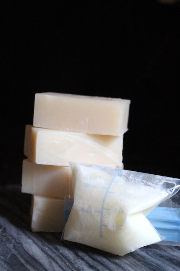 How to Make Breast Milk Soap ~ Milk soaps are especially luxurious, and you can even make them with breastmilk! 