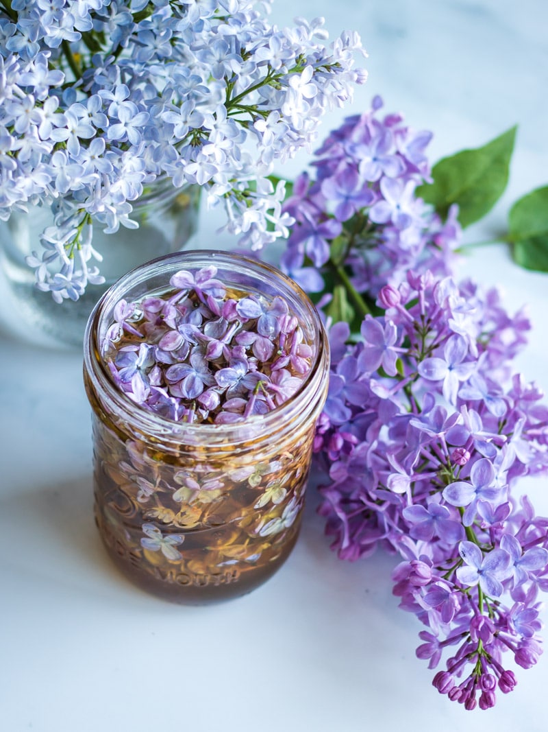 Lilac infused honey from Grow Forage Cook Ferment