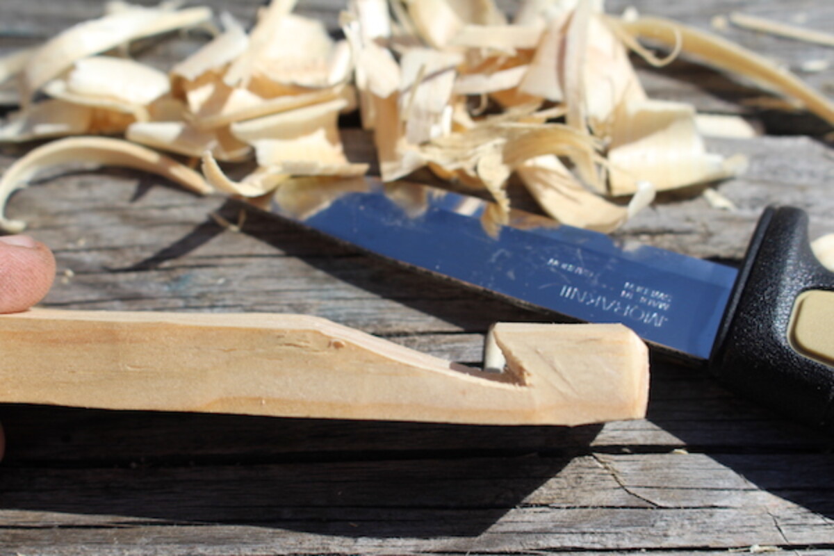 Back of the trigger stick in figure 4 trap