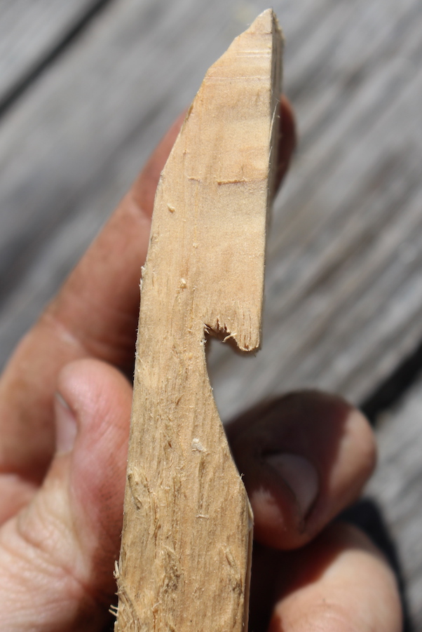 Close up of 2nd piece of figure 4 trap