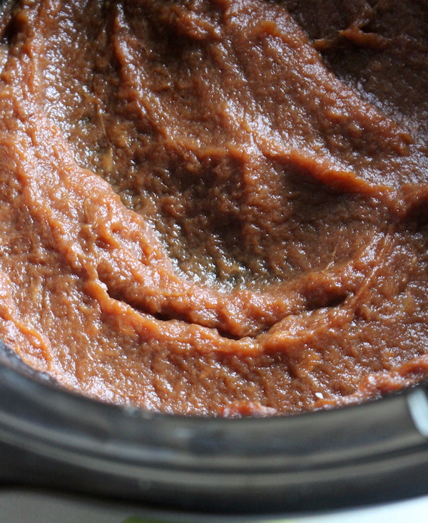 Finished crock pot apple butter