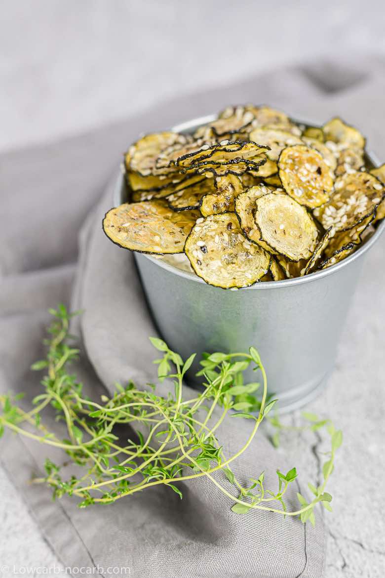 Dehydrated zucchini chips