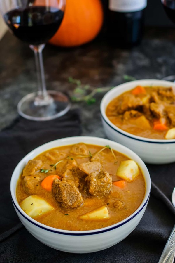 Homemade pumpkin and beef stew recipe