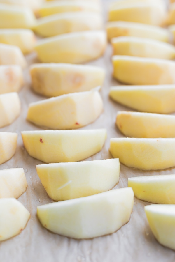Freezing Apples on a Cookie Sheet (Image Courtesy of Sweet Peas and Saffron)