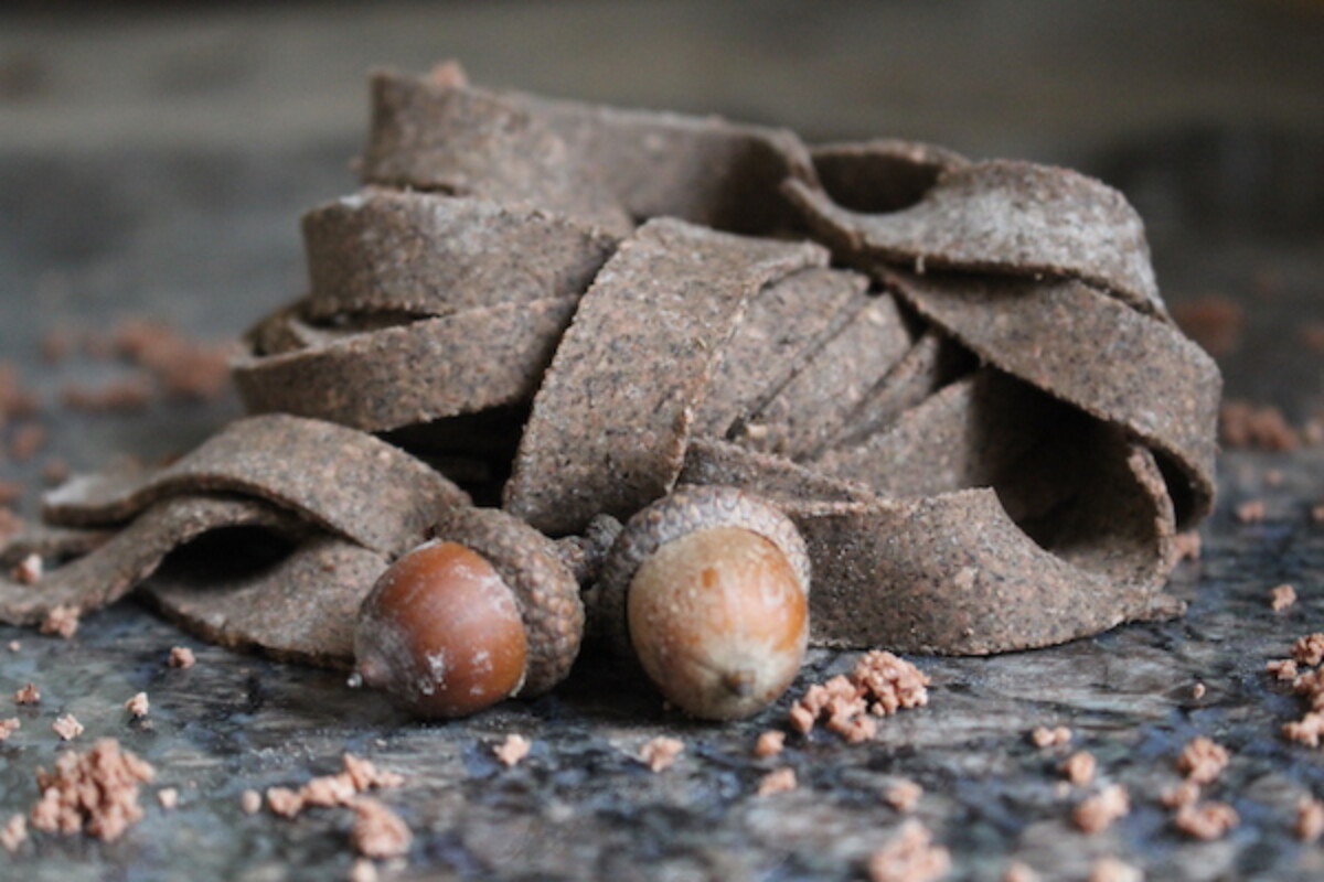 Homemade acorn pasta