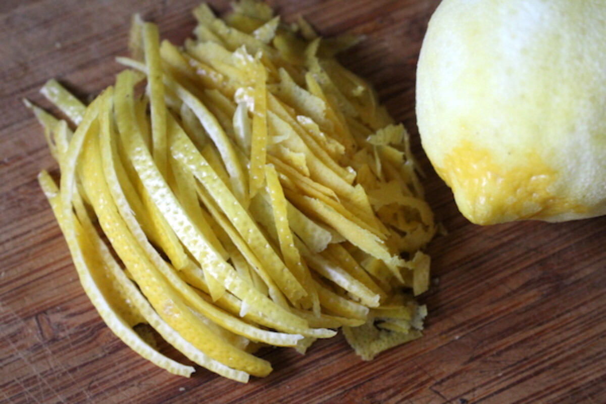 Lemon prepped for zucchini marmalade