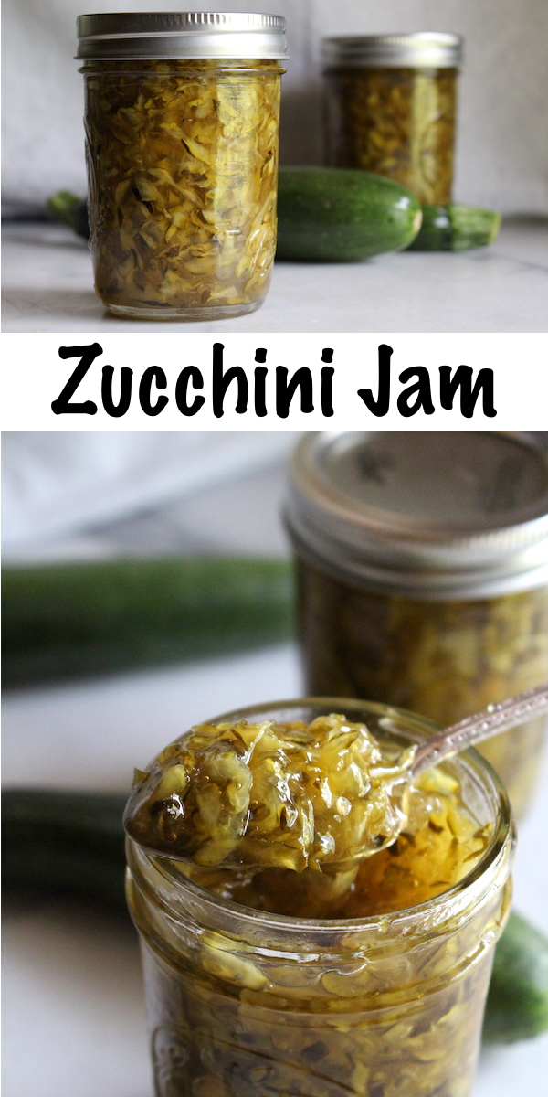 Zucchini Jam (Marmalade) ~ Looking for a creative way to preserve zucchini? This easy zucchini jam recipe is incredibly tasty! Make a refrigerator jam, or can it up for long term preservation. If you need just one more creative zucchini recipe this summer, look no further! #zucchini #canning #jam