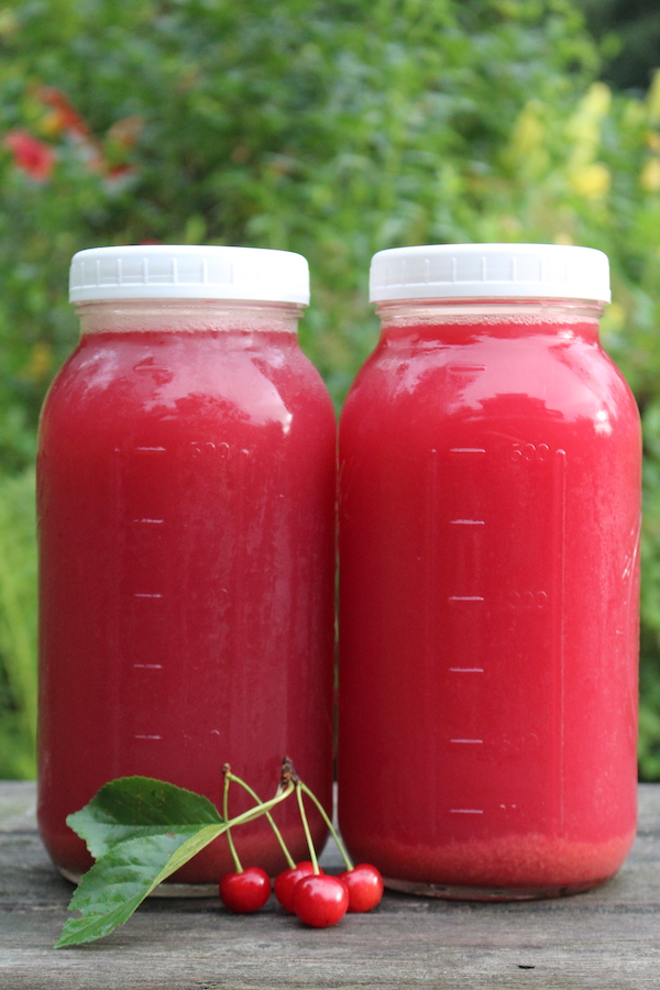 Juice extracted for making cherry wine
