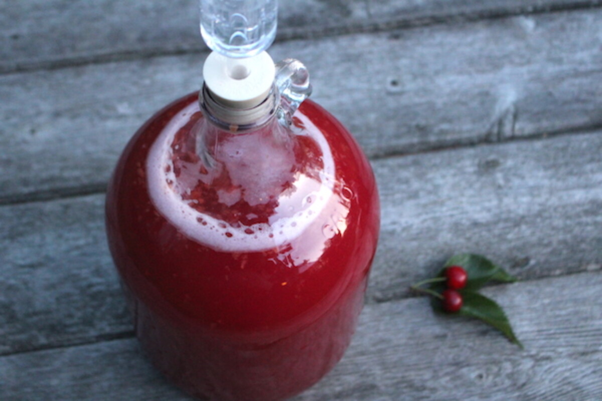Homemade Cherry Wine