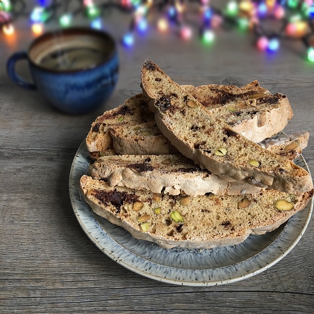 Spent Coffee Grounds can add amazing flavor to homemade biscotti (which in turn, goes great with coffee)
