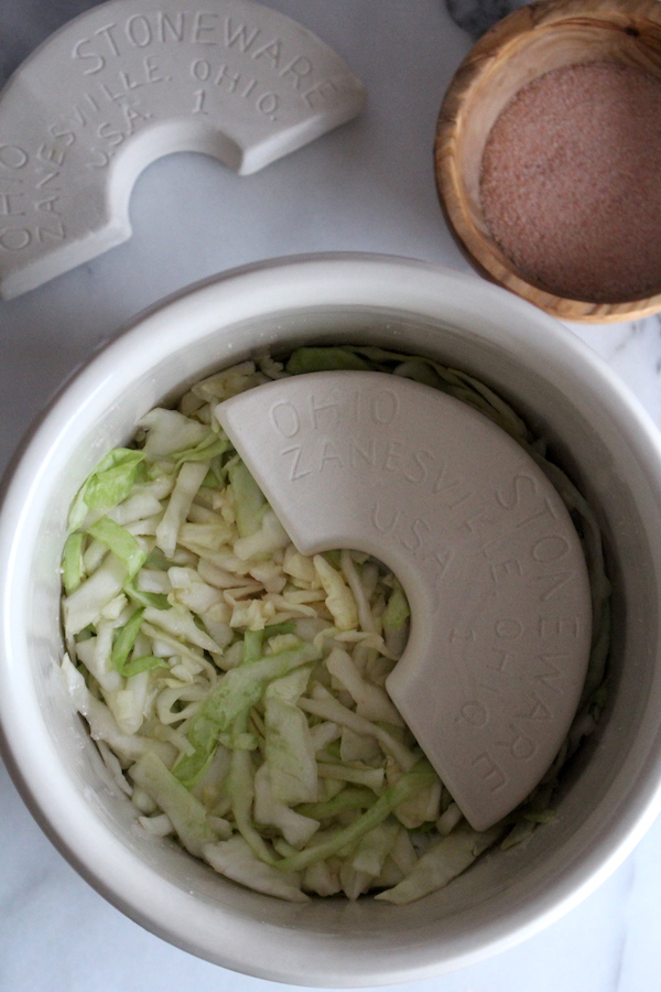 Sauerkraut in a Crock