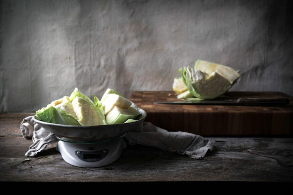 Cabbage Chopped for Making Sauerkraut