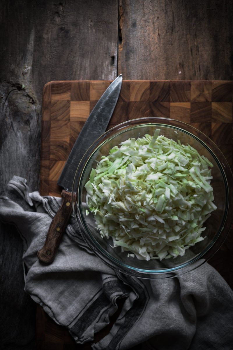 Chopping Cabbage for Sauerkraut