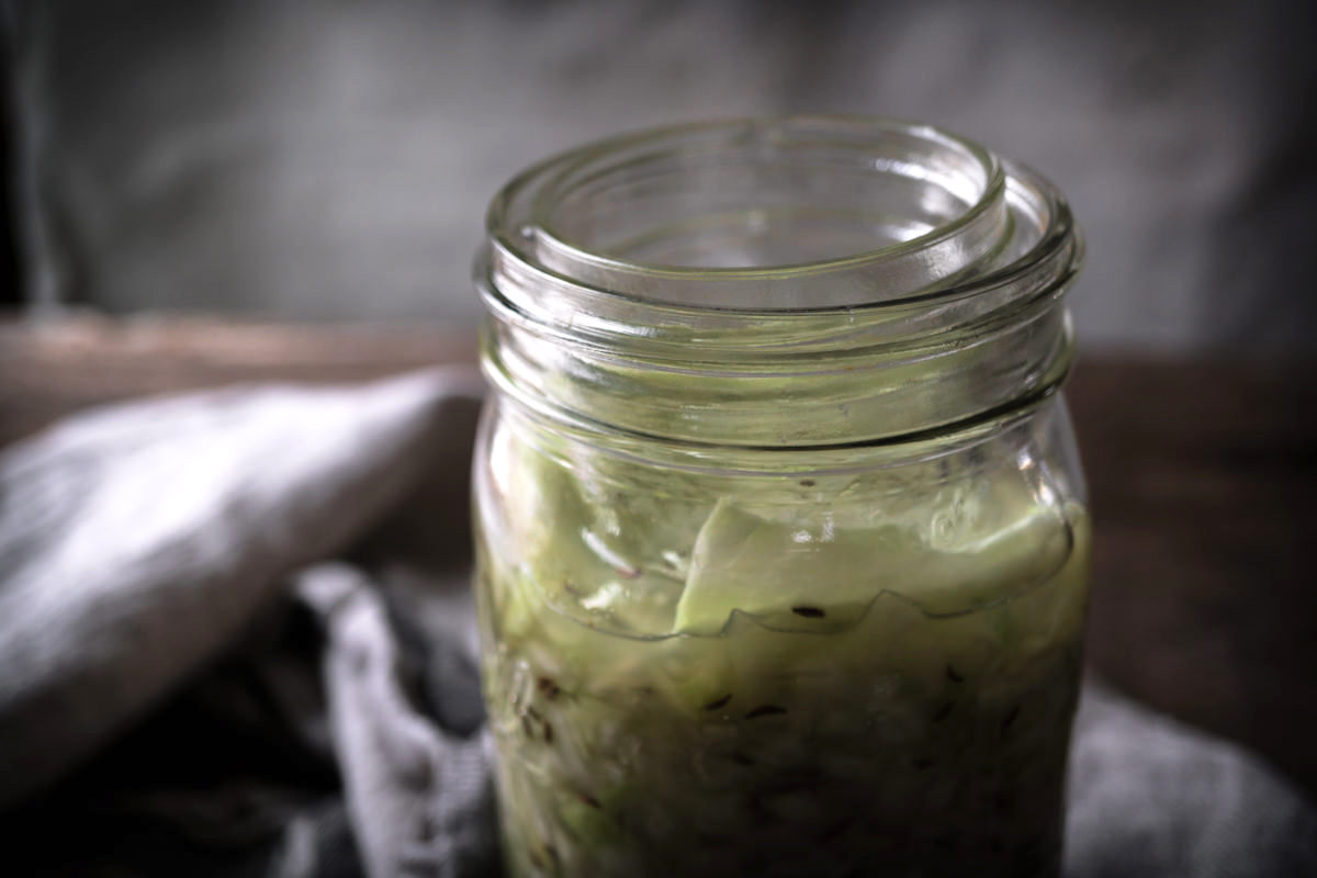 Improvised Sauerkraut Weight