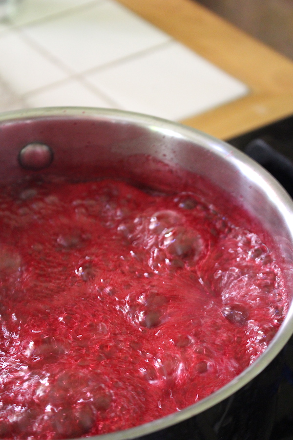 Making Raspberry Jelly