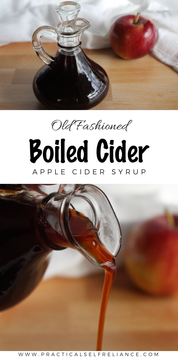 Homemade Apple Cider Syrup ~ Boiled cider is a simple one ingredient syrup that's been made for generations. Learn how to make old fashioned boiled cider from this traditional recipe.