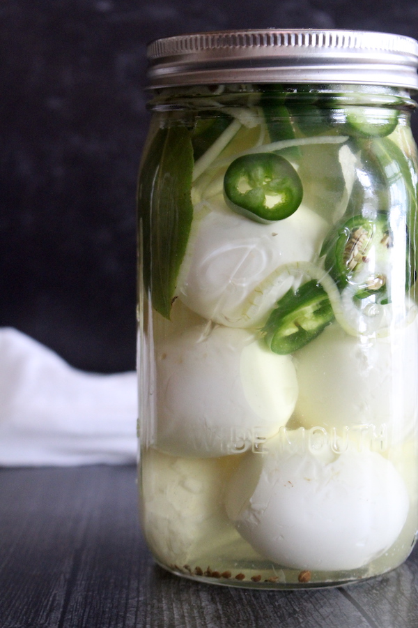 Jalapeño pickled eggs