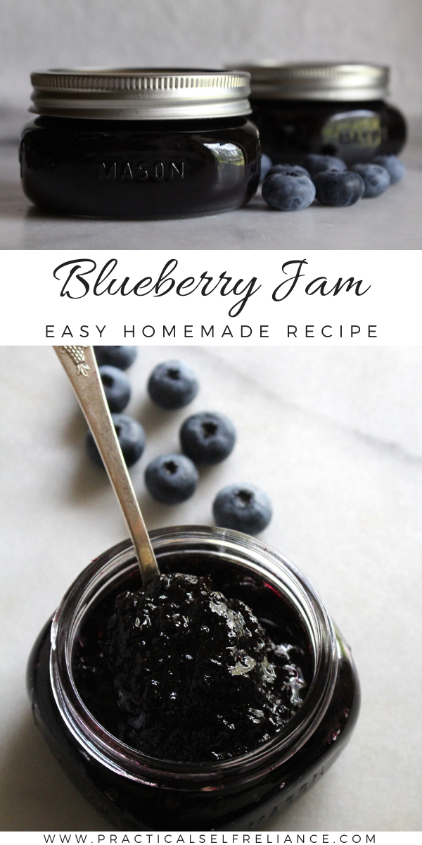 Homemade Blueberry Jam ~ Easy recipe without pectin.