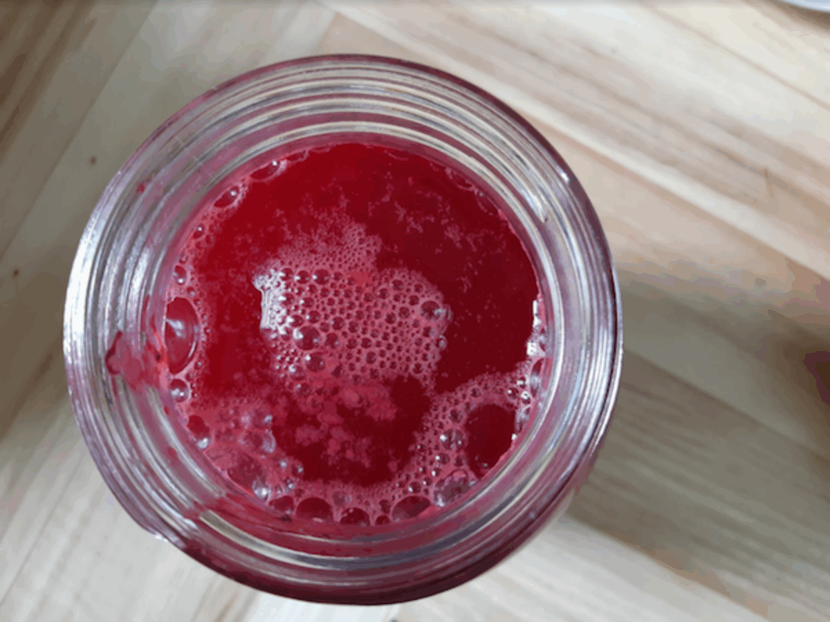 Alcohol phase of fruit vinegar