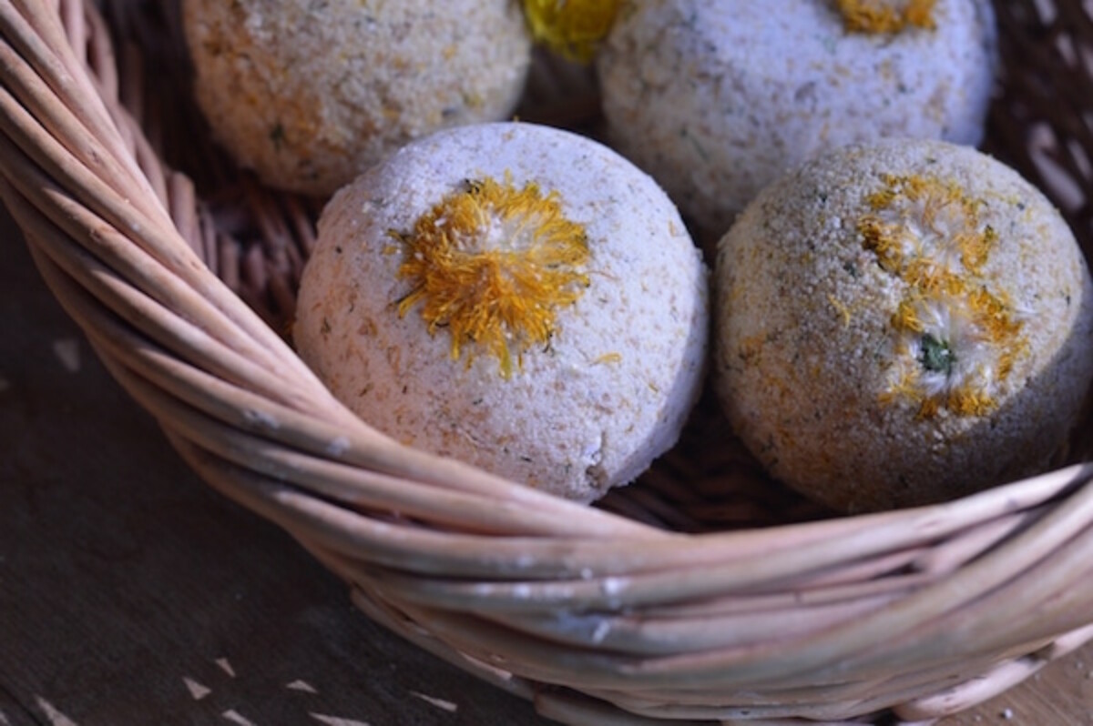 Dandelion Bath Bombs (Image Courtesy of Joybilee Farm)