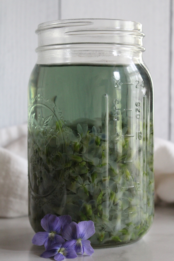 Color of violet tea