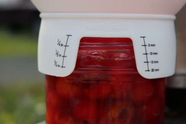 Headspace for canning cherries