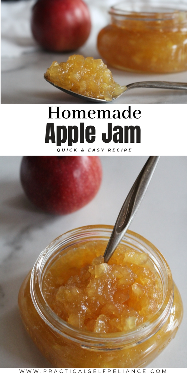 Homemade Apple Jam is quick and easy, with just a few ingredients and no added pectin. Learn how to preserve apples in old fashioned apple jam.