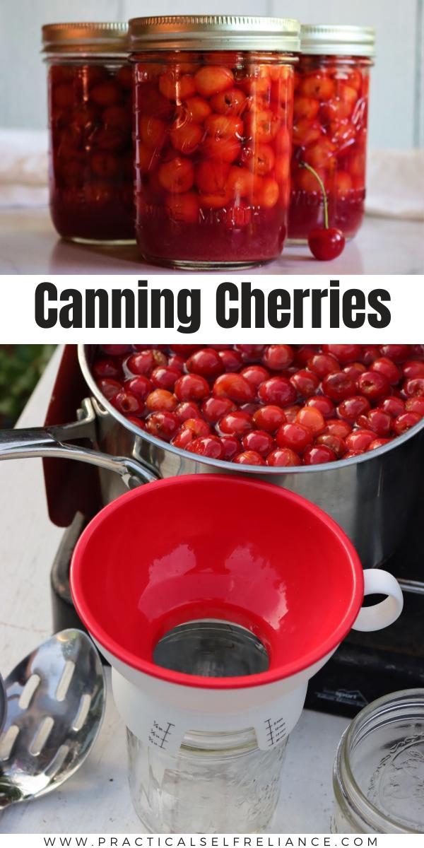 Canning Cherries ~ Learn how to can cherries in your own kitchen for an easy shelf stable treat. This simple way to preserve cherries saves on freezer space and they're ready for recipes at a moments notice.