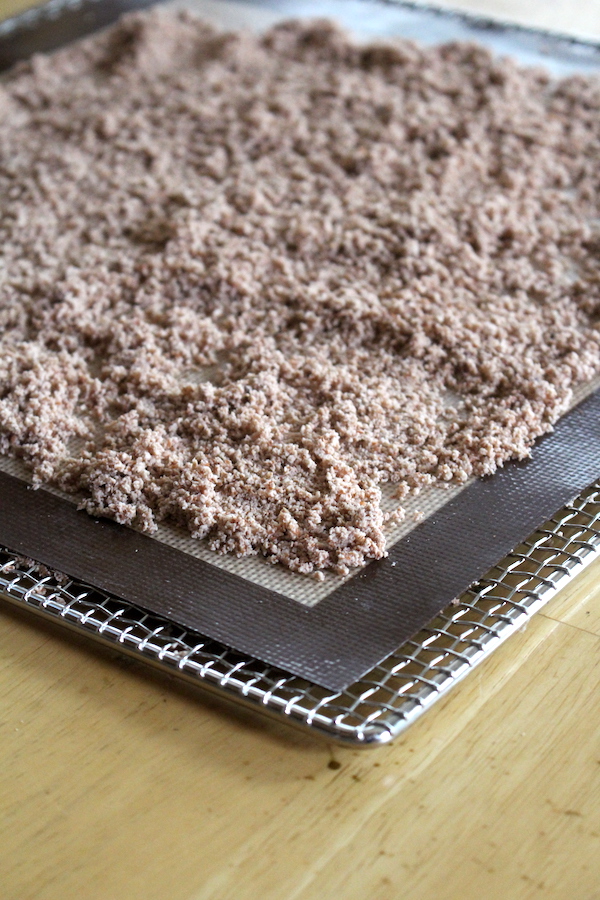 Drying Acorn Flour for Storage