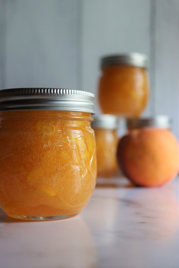 Fresh peach jam