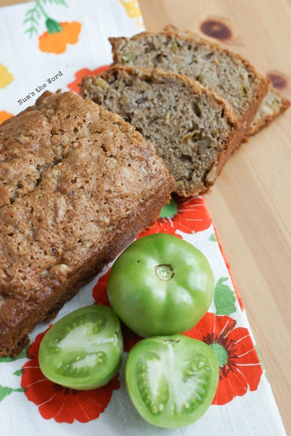 Green tomato quick bread from Nums the Word
