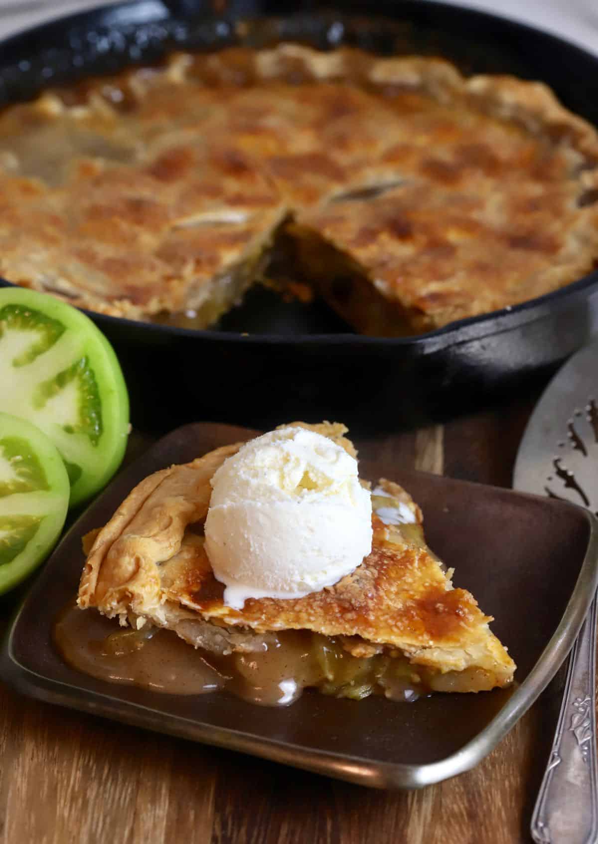 Green Tomato Pie from Grit and Pinecones