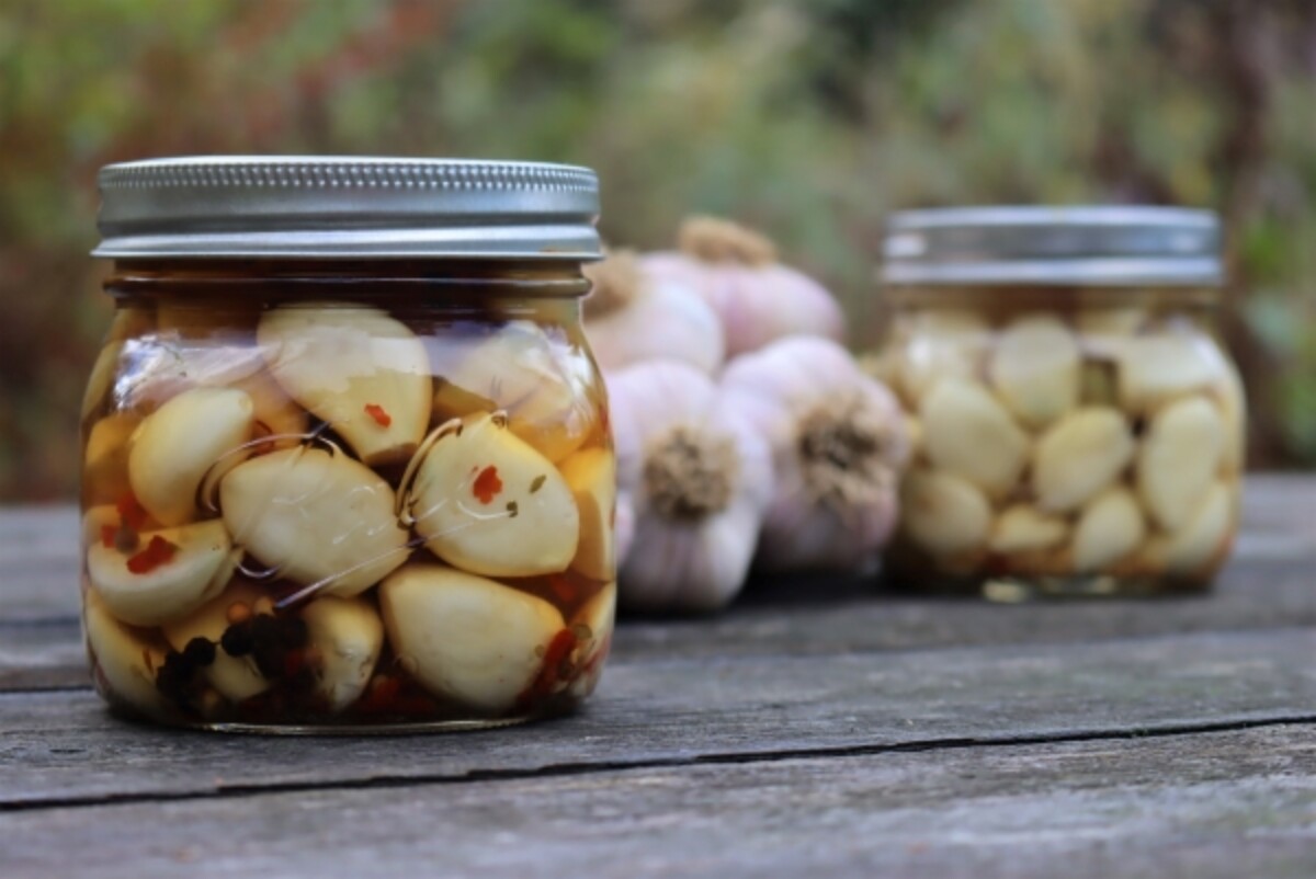 My own homemade pickled garlic