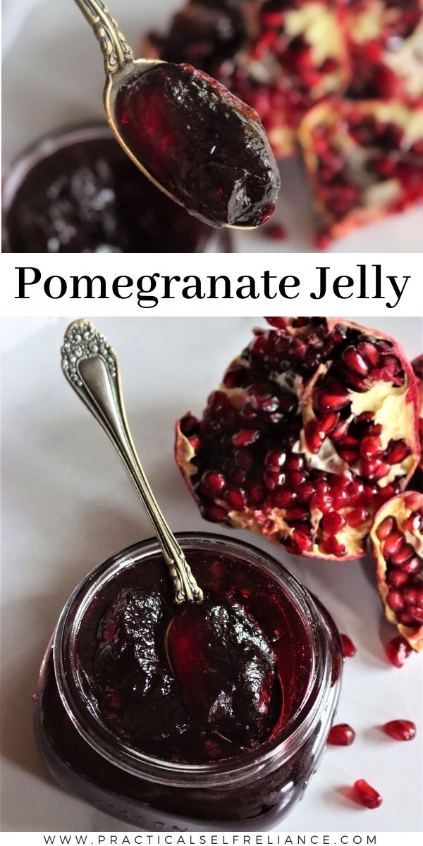 Homemade Pomegranate Jelly ~ Learn how to make pomegranate jelly at home. This easy recipe is perfect for canning, or simply preserve as a refrigerator or freezer jelly