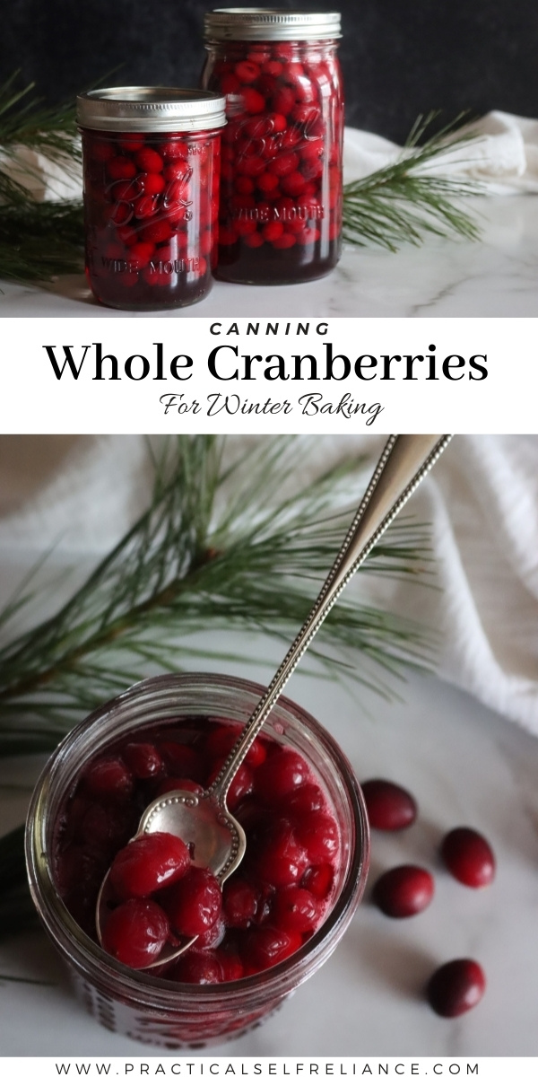 How to Can Cranberries ~ Canning cranberries at home is simple, and can be done with or without sugar.