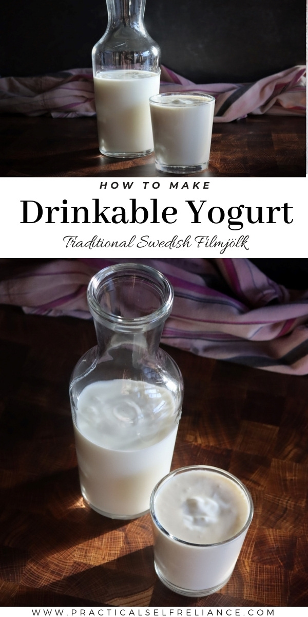 Homemade Drinkable Yogurt ~ How to Make Traditional Swedish Filmjölk