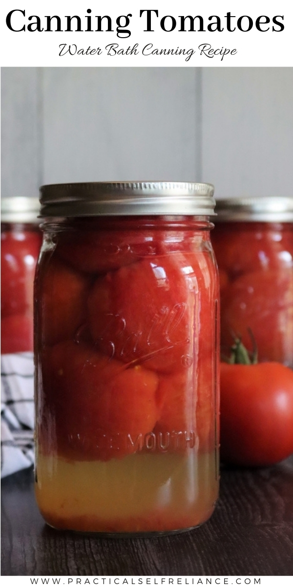 How to Can Tomatoes ~ Canning Tomatoes in a Water Bath Canner is a Simple way to preserve tomatoes for year round use