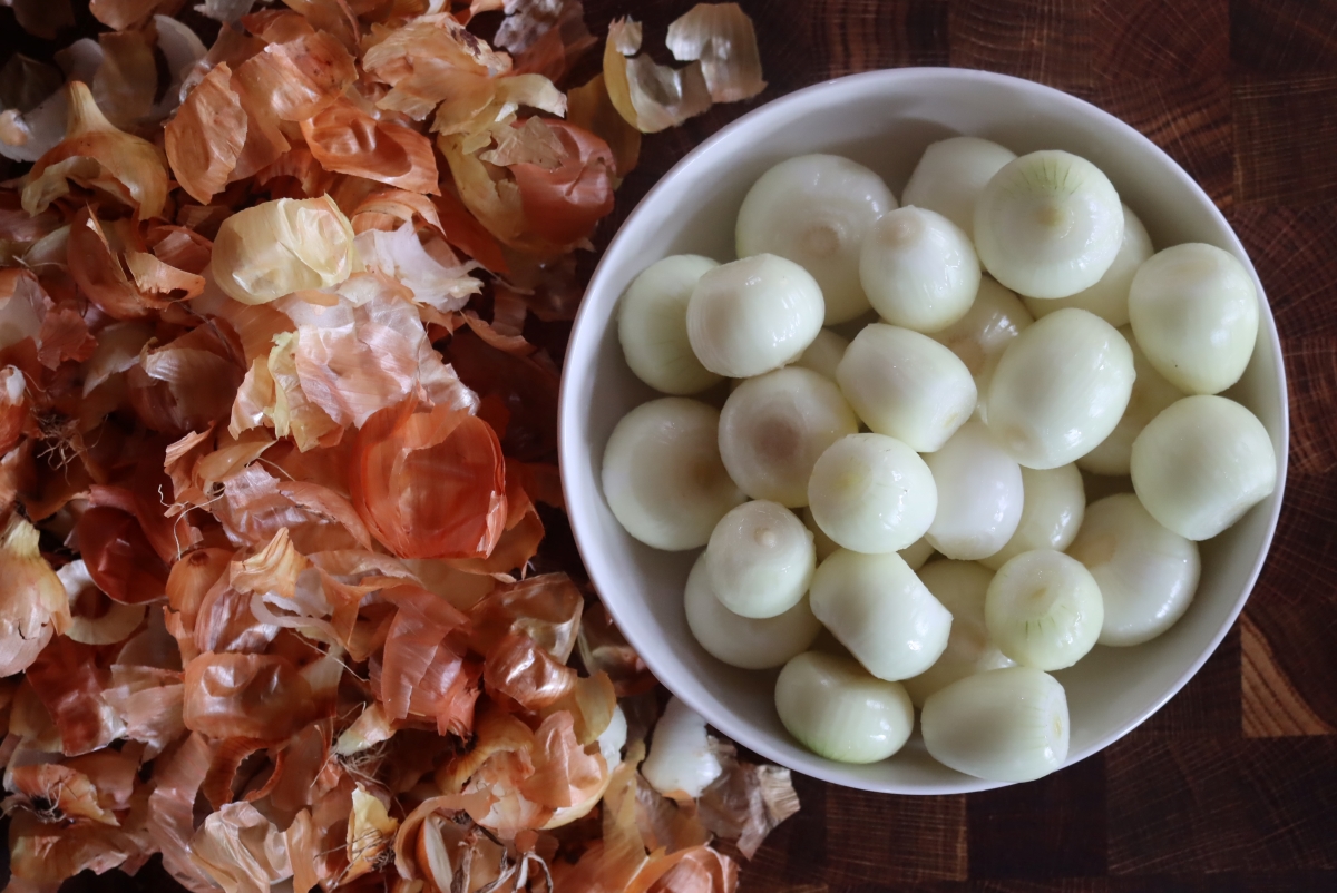 Onions Peeled for Canning