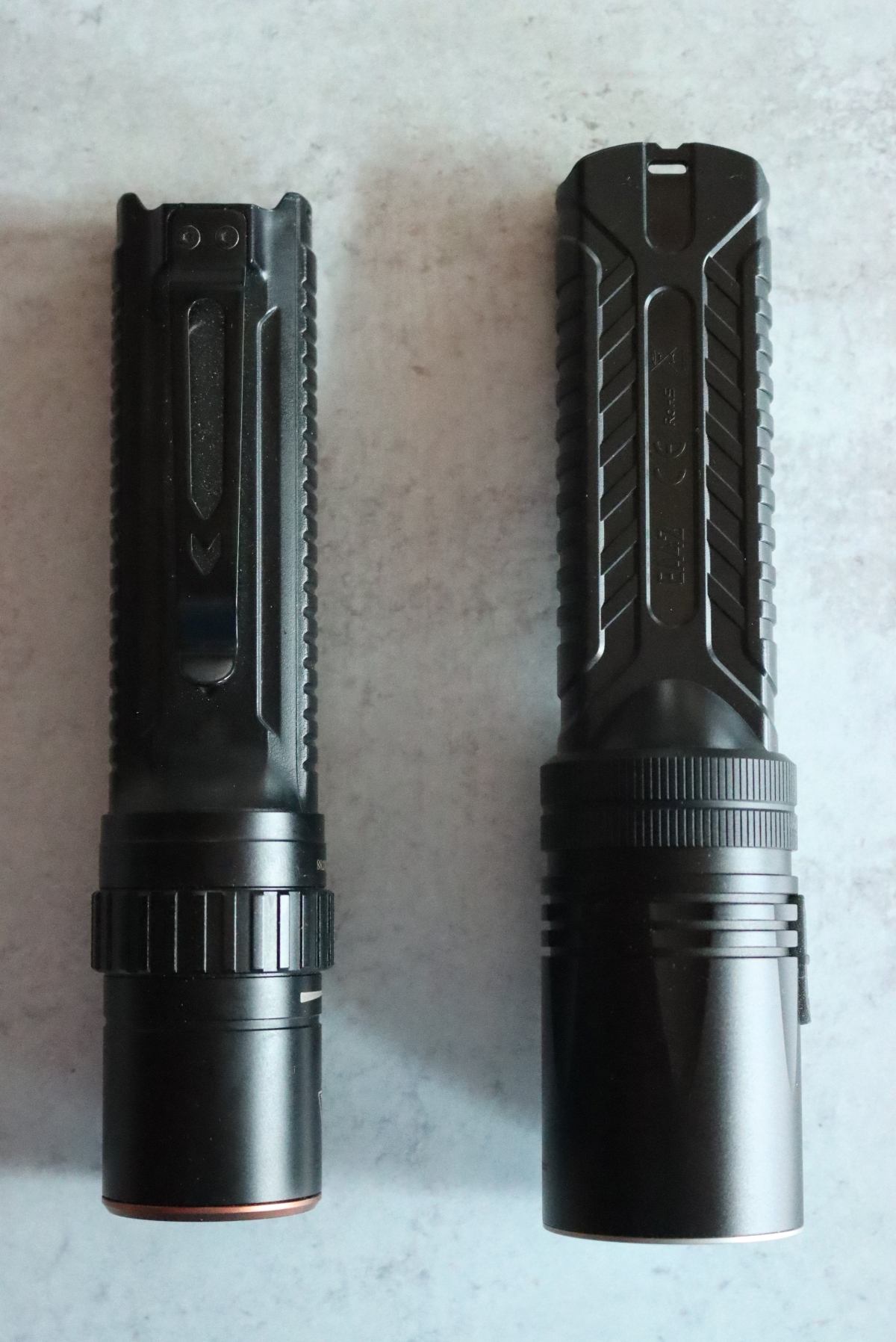 Candybar Flashlight shapes prevent rolling and make it easier to use hands free.