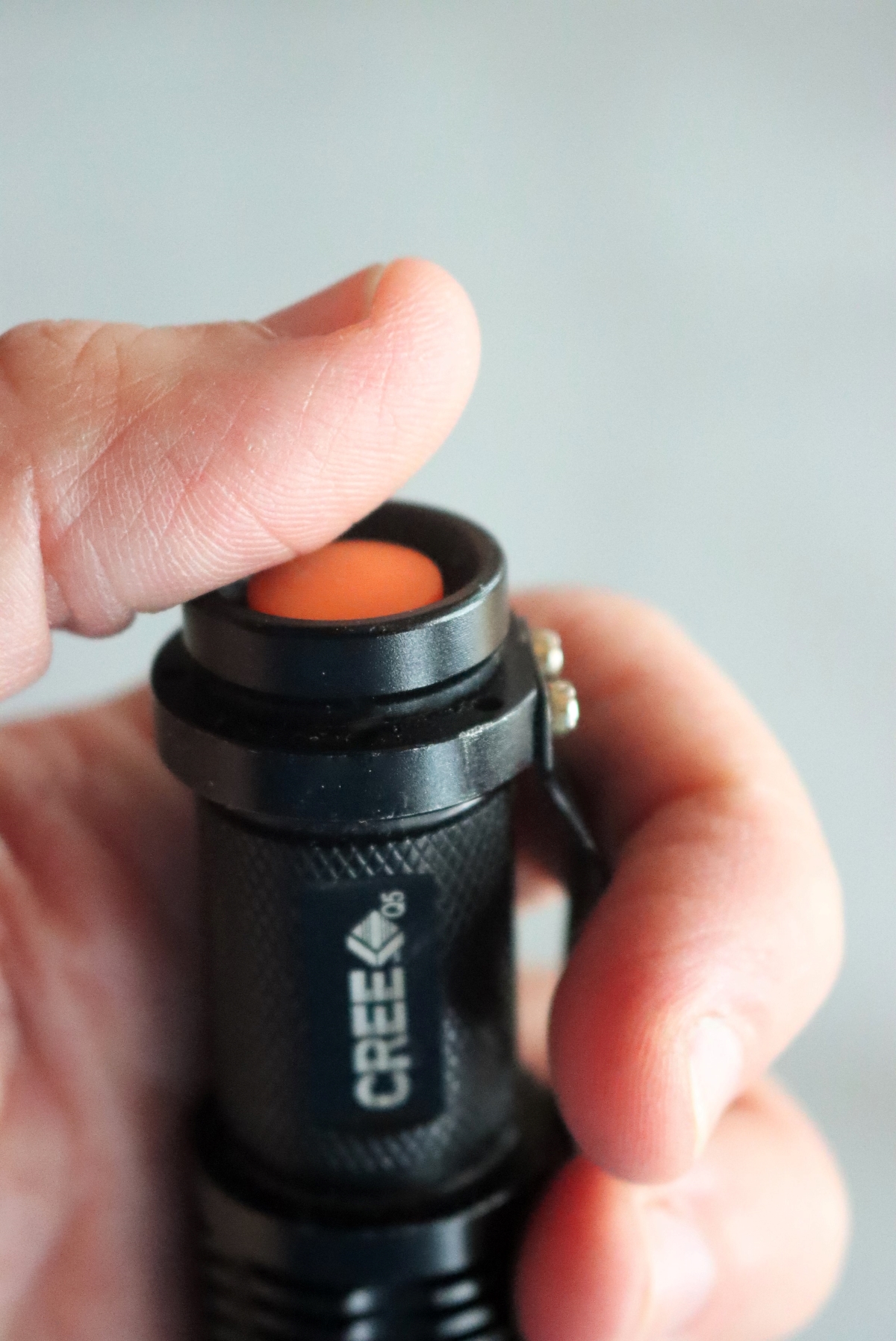 Flashlight End Thumb Button Control