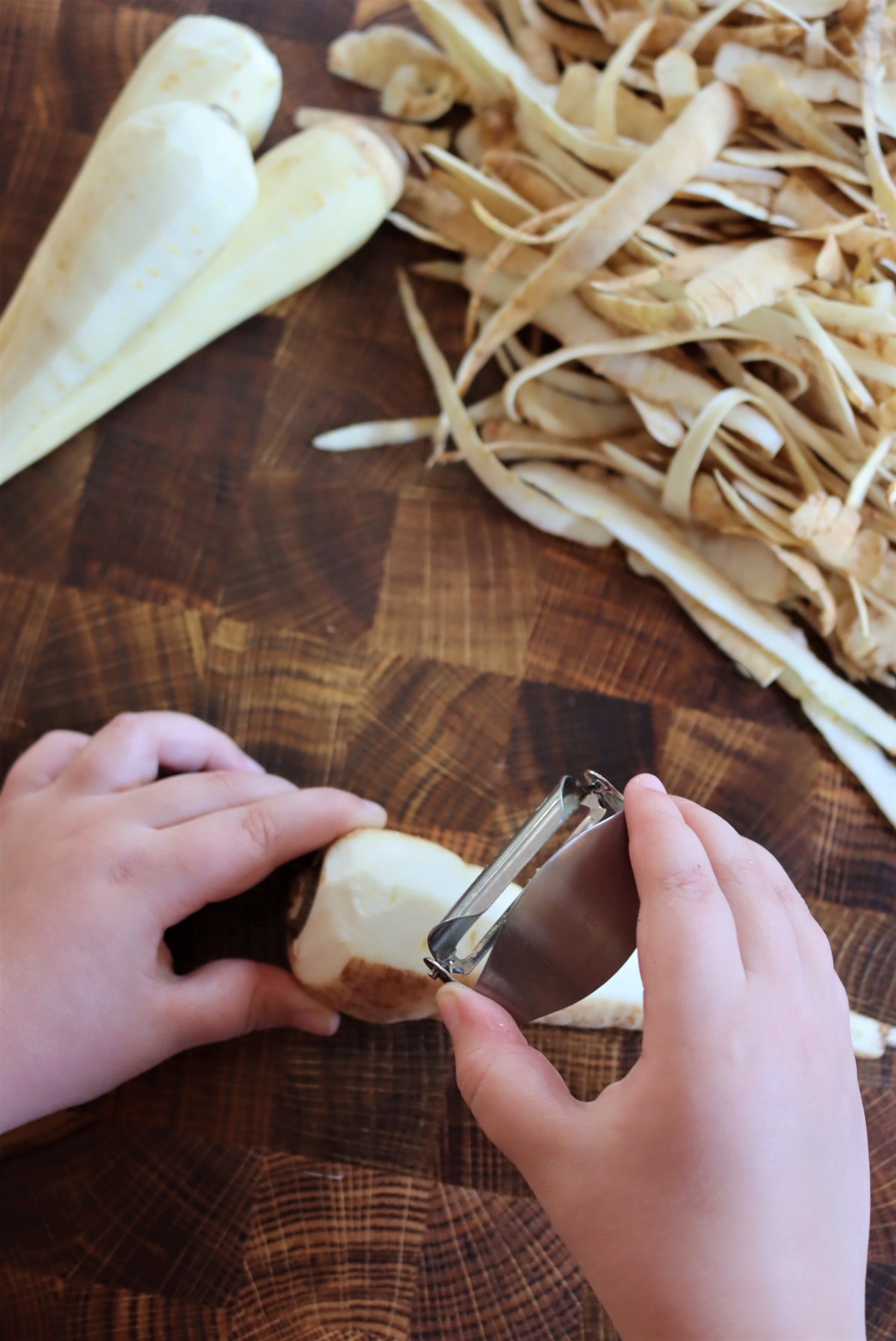 Peeling Parsnips