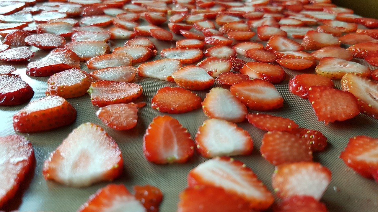 Strawberries in Dehydrator