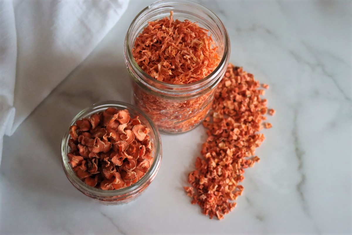 dried carrots yield